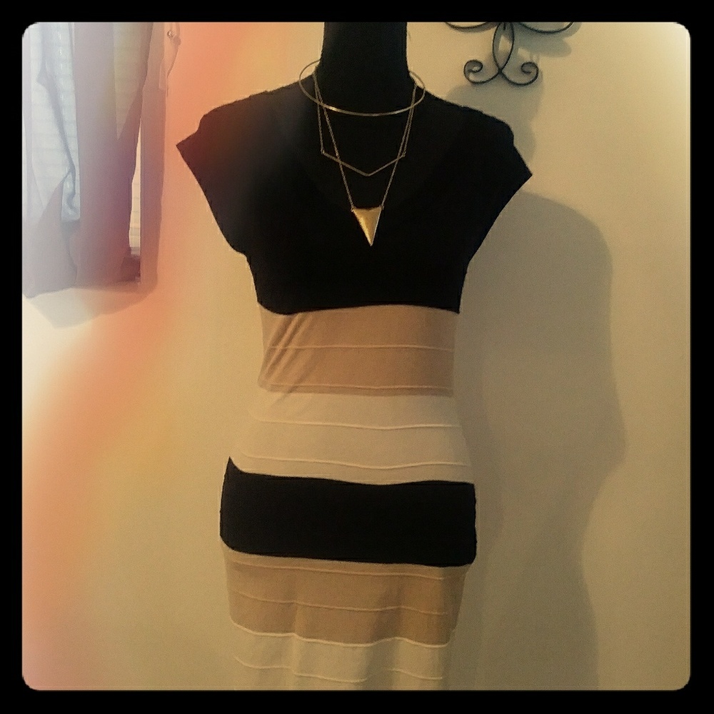Black Beige Tan White Dress Bodycon Business Suit